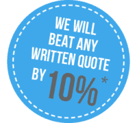 We will beat any written quote by 10%