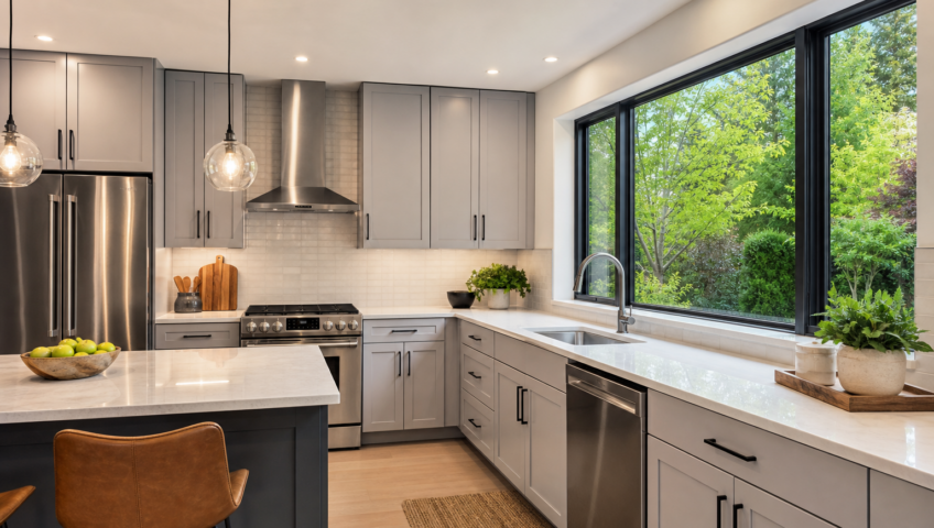 Affordable cabinets to go in a modern kitchen setting